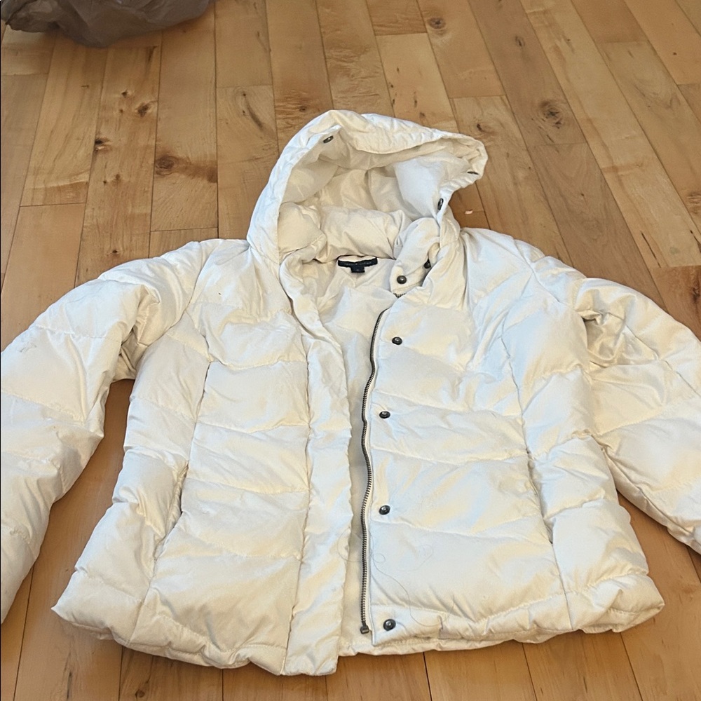 Tommy Hilfiger Cream Puffer Jacket